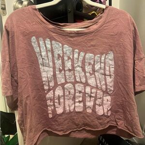 Weekend Forever Pink Crop Top
